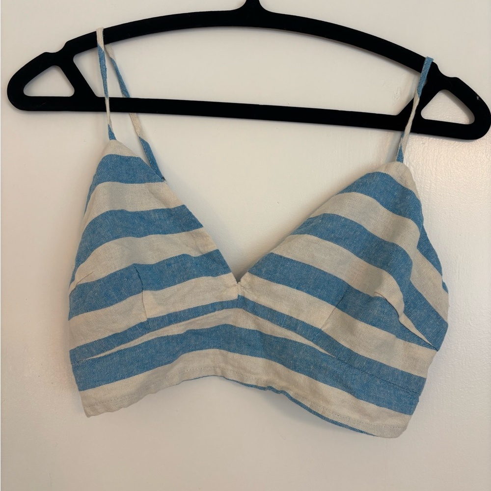 FREE W PURCHASE- A New Day Blue and White Bralette Top